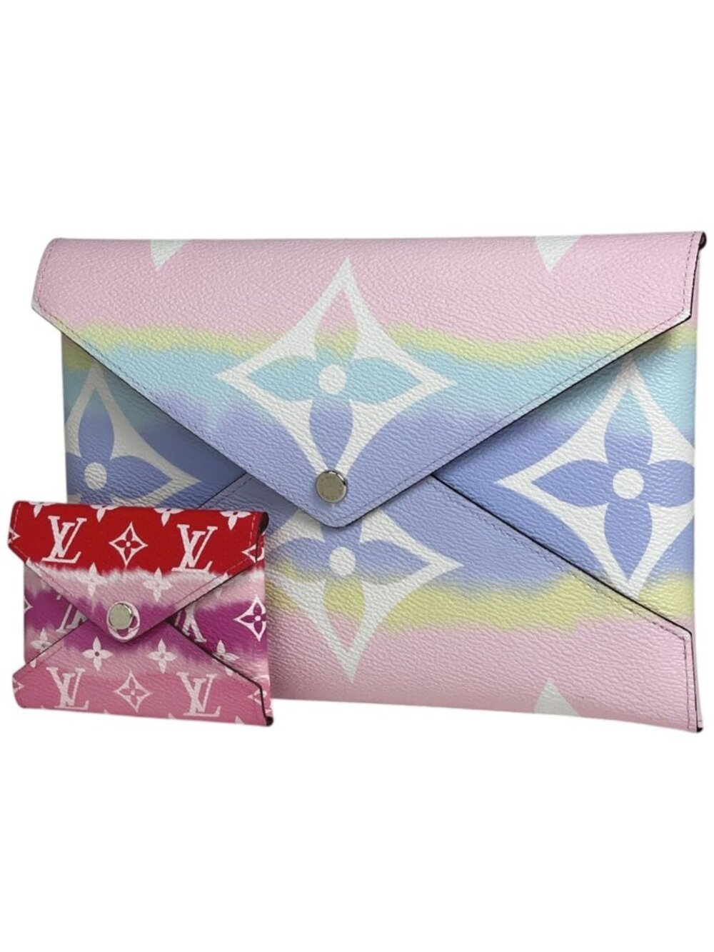 Louis Vuitton Pochette Kirigami LV Escale Clutch Monogram Pink Purple - Picture 1 of 8